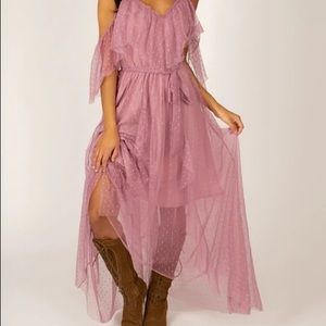 Joyfolie Lauryn Dress dusty lilac size small